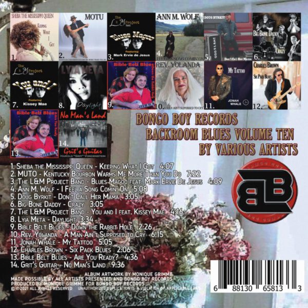 Various Artists - Bongo Boy Records Backroom Blues Volume Ten - back