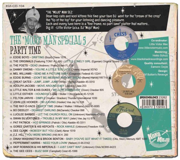Various Artists - The Mojo Man Special Vol 5 – Party Time – Dancefloor Killers - back