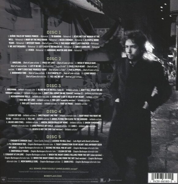 Bob Dylan – Springtime in New York The Bootlegseries Vol.16 1980-1985-back
