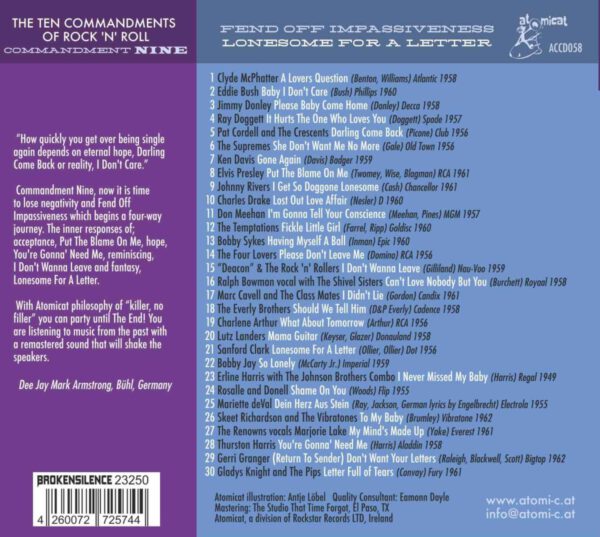 Various Artists - Ten Commandments Of Rock ‘n’ Roll – Commandment Nine -back