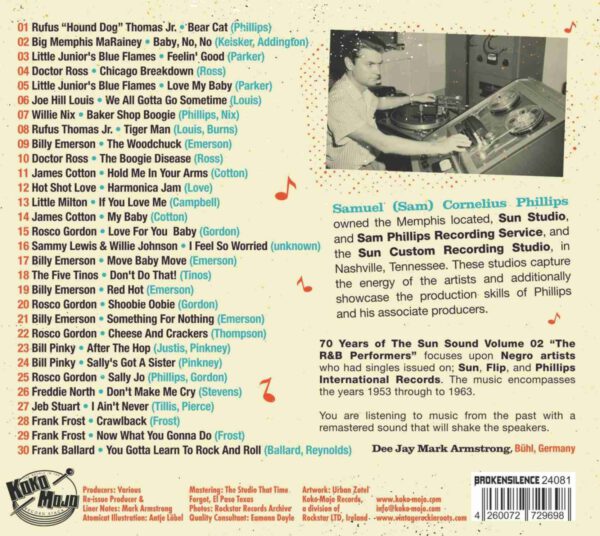 Various Artists - 70 Years Of The Sun Sound Volume 2 -back