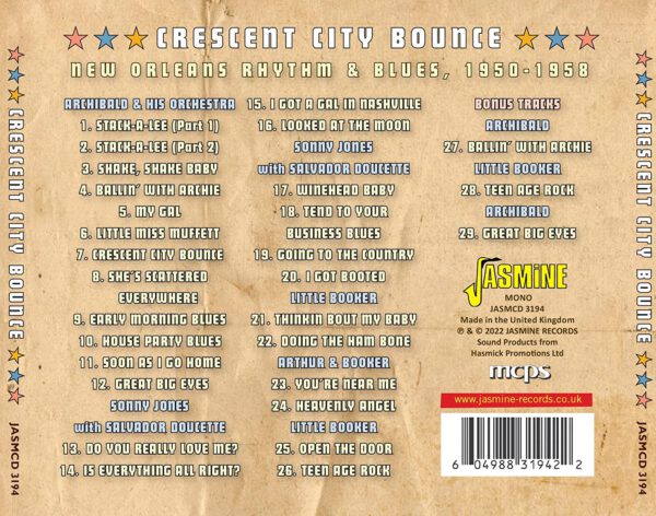 Various Artists - Crescent City Bounce – New Orleans R & B 1950-1958 - back