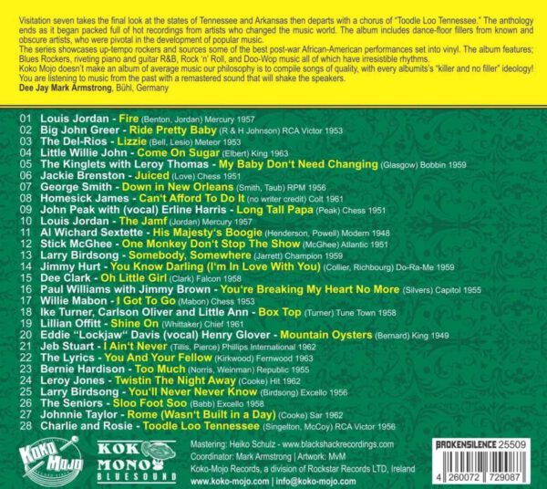 Various Artists - Southern Bred 27 – Tennessee-Toodle Loo Tennessee - back