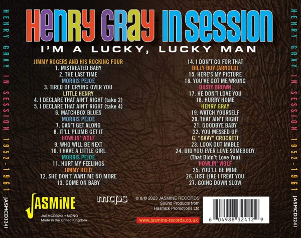 Henry Gray - In Session – I’m A Lucky, Lucky Man – 1952-1961 - back