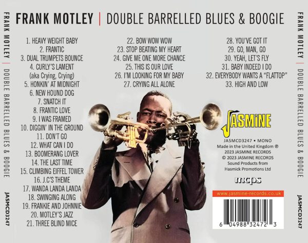 Frank Motley & his Motley Crew - Go! Man! Go! - Double Barreled Blues And Boogie - 1952-1956 - back