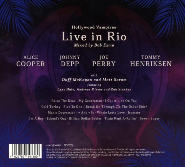 Hollywood Vampires - Live in Rio - back